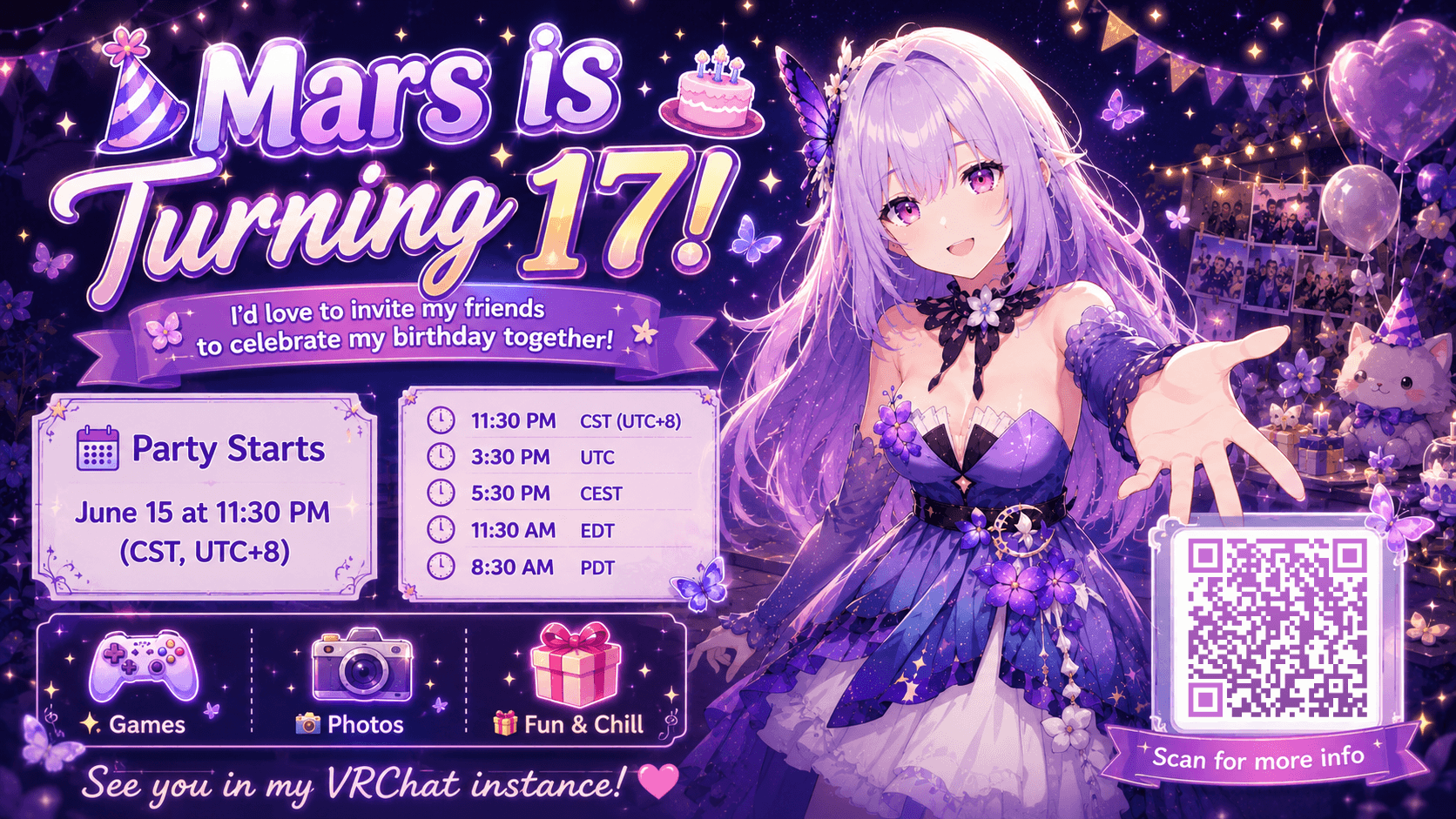 Mars 17th Birthday horizontal banner